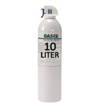 Gasco 10L-114 Nitrogen 99.999% Vol., 10 Liter Cylinder 0, 10L-114 Nitrogen 99.999% Vol., 10 Liter Cylinder