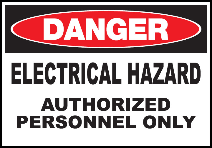 ZING Eco Safety Sign, DANGER Electrical Hazard, 10Hx14W, Recycled Plastic