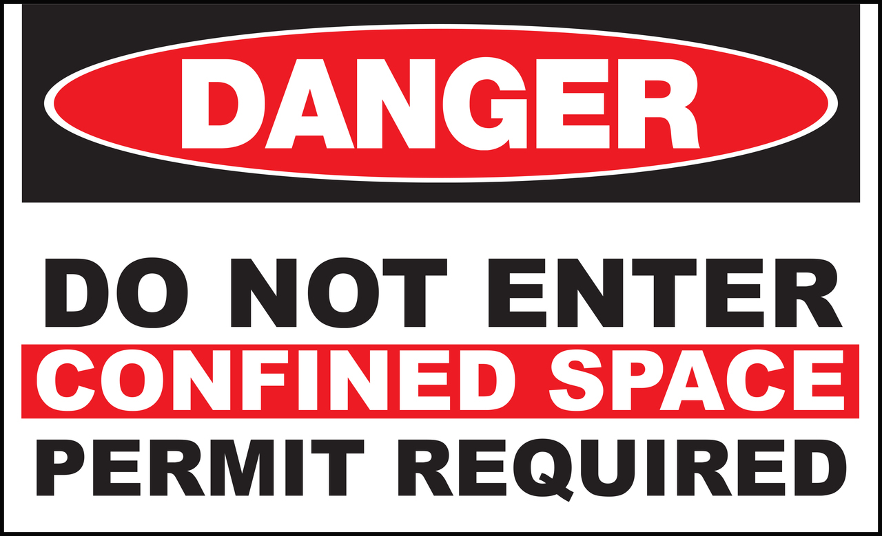 ZING Eco Safety Sign, DANGER Permit Required, 10Hx14W, Recycled Polystyrene Self-Adhesive