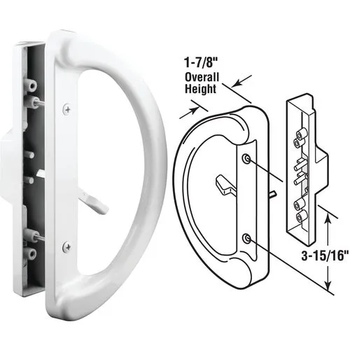 C 1225 Prime-Line Standard Reversible Surface Mount Sliding Patio Door Handle Set