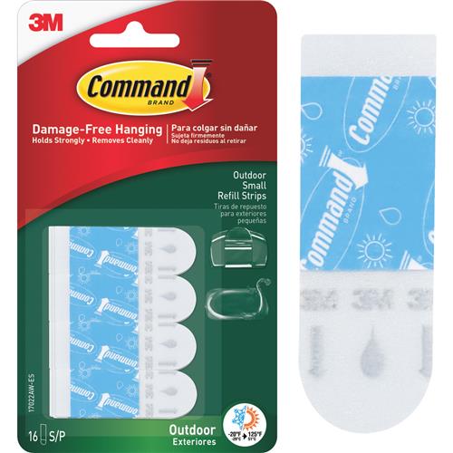 17022AW-ES-16PK Command Outdoor Light Clips Small Foam Strips Refill