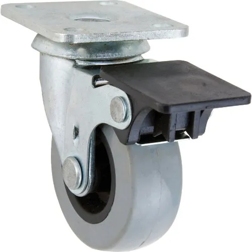 9736 Shepherd Thermoplastic Swivel Plate Caster With Brake