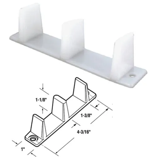 N 6563 Prime-Line Universal Bottom Mount Bypass Door Floor Guide