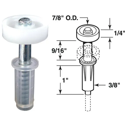 N 6703 Prime-Line Bifold Door Nylon Top Roller Guide