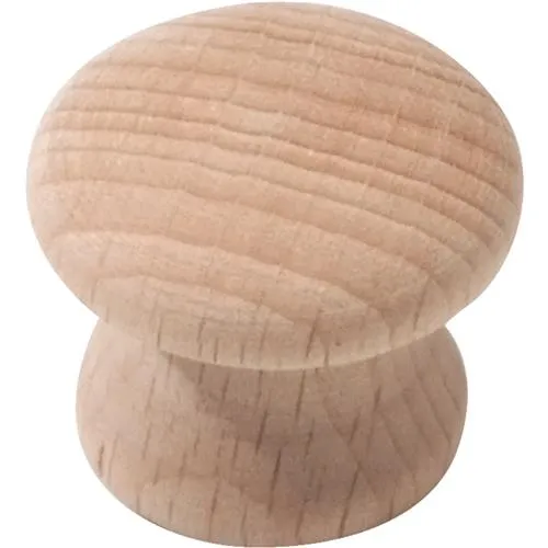 33301 Laurey White Birch Wood Round Knob