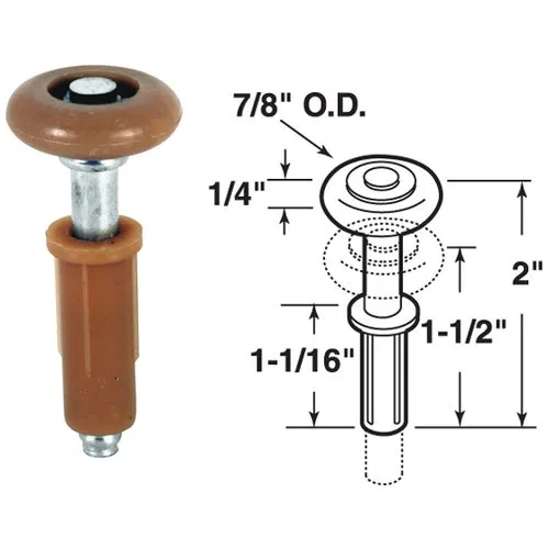 N 6953 Prime-Line Steel Shaft Bifold Door Top Roller Guide