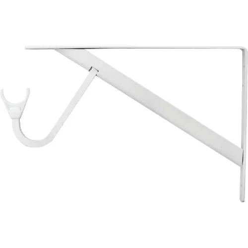 RP-0495-WT John Sterling Closet-Pro Shelf & Rod Bracket With Snap-In Closet Pole Hook