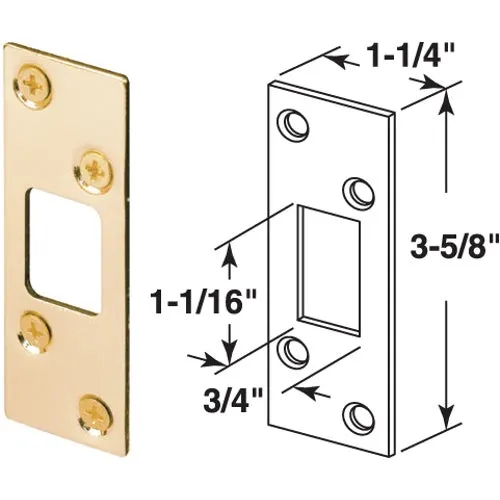 E 2235 DEFENDER SECURITY Deadbolt 1-1/4 In. x 3-5/8 In. Security Strike