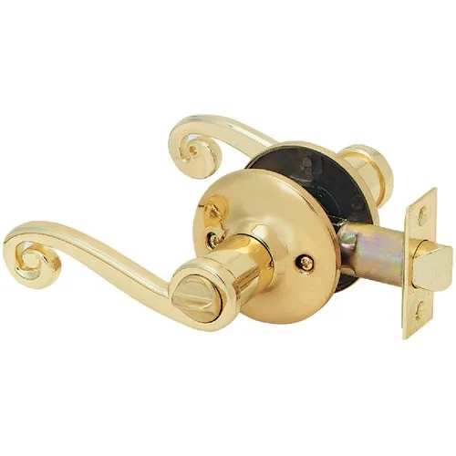 830PB-PR CP Steel Pro Scroll Privacy Lever Lockset