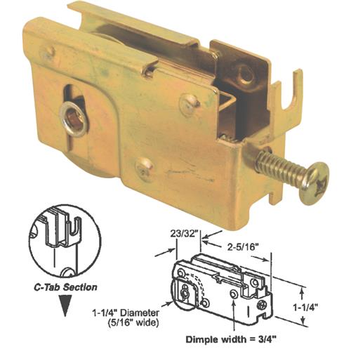 D 1563 Prime-Line Steel Patio Door Roller With Housing Assembly