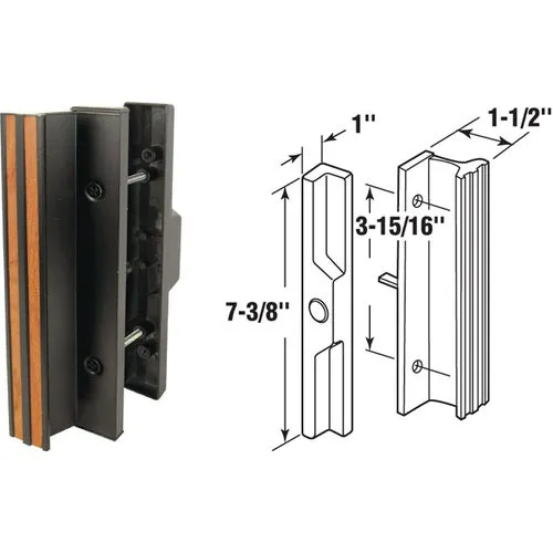 C 1058 Prime-Line Mortise Sliding Patio Door Handle Set