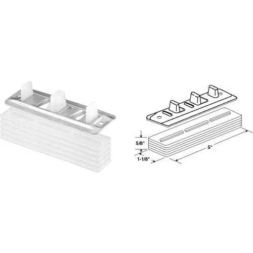 N 6661 Prime-Line Bypass Door Floor Guide & Carpet Risers