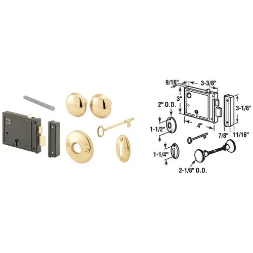 E 2478 Defender Security Horizontal Placement Bit Key Trim Lock
