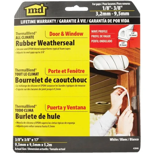 43846 M-D All-Climate Rubber Weatherstrip