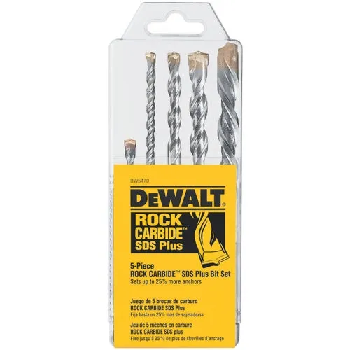 DW5470 DeWalt 5-Piece SDS-Plus Rotary Hammer Bit Set