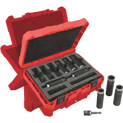 49-66-7022 Milwaukee SHOCKWAVE 9-Piece 1/2 In. Drive Thin Wall Deep Impact Driver Set