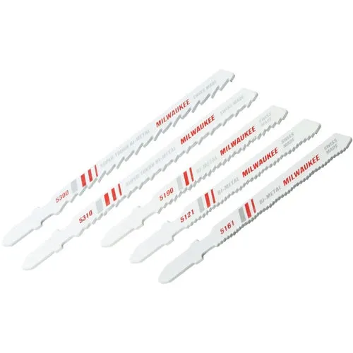 49-22-1178 Milwaukee 5-Piece T-Shank Jig Saw Blade Set