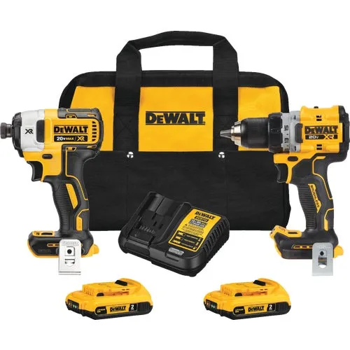 DCK248D2 DeWalt 20V MAX XR Li-Ion Brushless Drill & Impact Cordless Tool Combo Kit Image