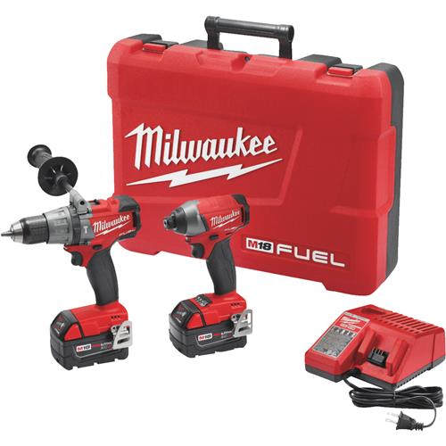 3697-22 Milwaukee M18 FUEL Li-Ion Brushless Hammer Drill & Impact Cordless Tool Combo Kit