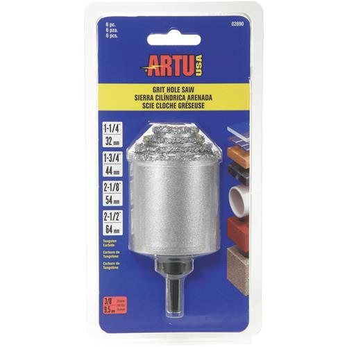 2890 ARTU 6-Piece Tungsten Carbide Grit Hole Saw Set