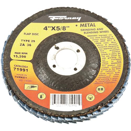 71985 Forney Type 29 Blue Zirconia Angle Grinder Flap Disc