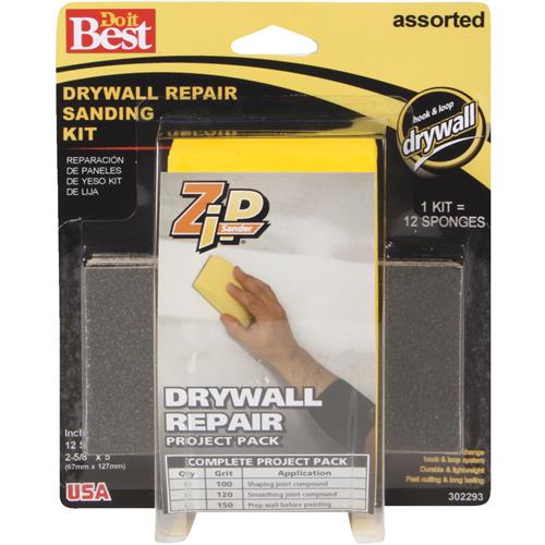 7220004 Do it Best Zip Sander Drywall Repair Hand Sanding Kit