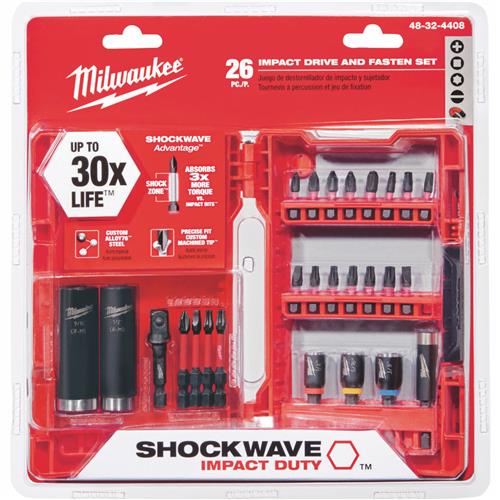 48-32-4408 Milwaukee Shockwave 26-Piece Impact Screwdriver Bit Set