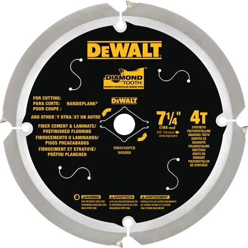 DWA3193PCD DeWalt HardiePlank PCD Circular Saw Blade