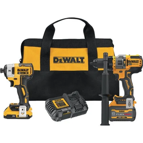 DCK2100D1T1 DeWalt Flexvolt 20V MAX Li-Ion Brushless Hammerdrill & Impact Cordless Tool Combo Kit