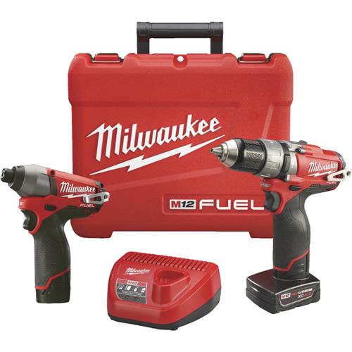 3497-22 Milwaukee M12 FUEL Li-Ion Brushless Hammer Drill & Impact Cordless Tool Combo Kit