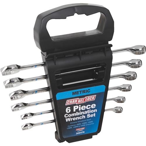 309478 Channellock 6-Piece Metric Combination Wrench Set