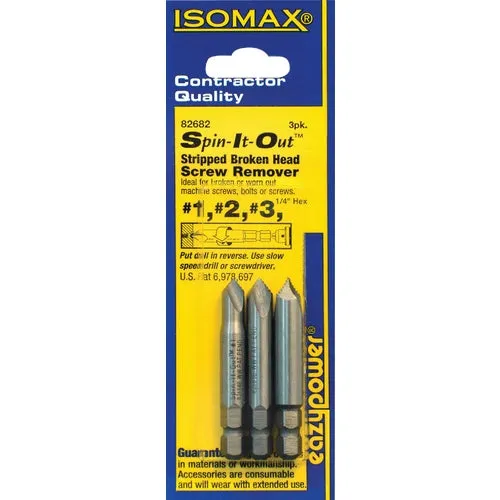 82682 Easypower Spin-It-Out 3-Piece Screw Extractor Set