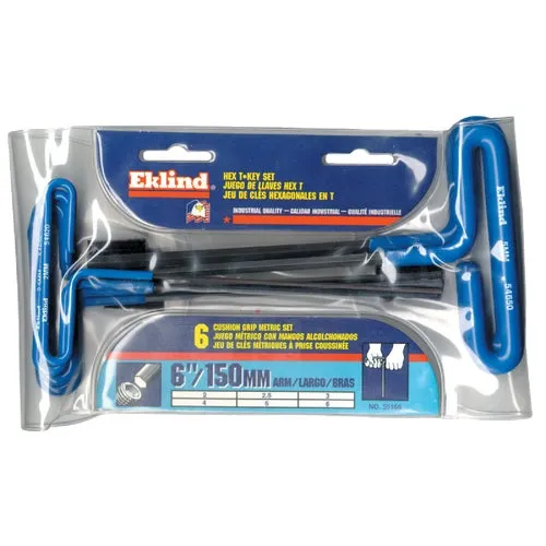55166 Eklind 6-Piece 6 In. Metric T-Handle Hex Key Set