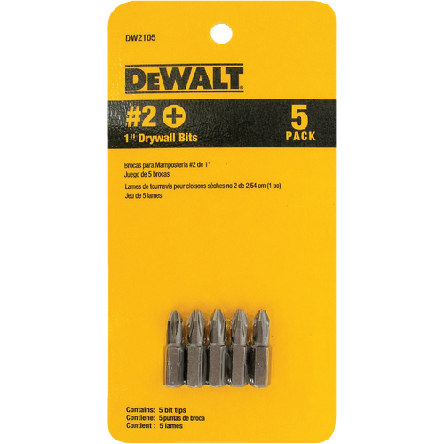 DW2105 DeWalt 5-Piece Drywall Screwdriver Bit Set
