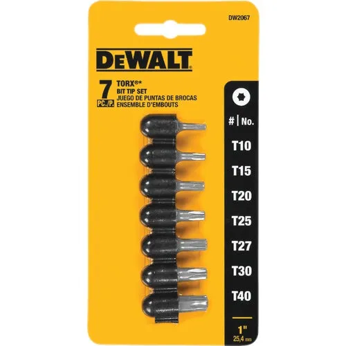 DW2067 DeWalt 7-Piece Torx Insert Screwdriver Bit Set