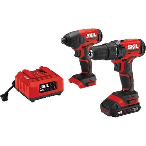 CB739001 SKIL 20V Li-Ion Drill & Impact Cordless Tool Combo Kit