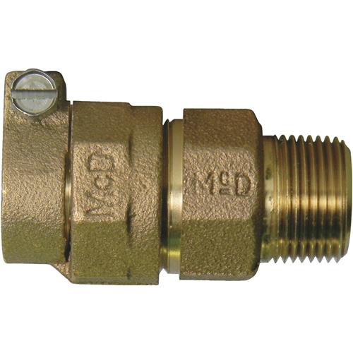 74753-22 A A Y McDonald Brass MIPT Polyethylene Pipe Connector