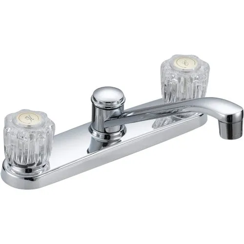 F8F11075CP-JPA3 Home Impressions Double Acrylic Handle Kitchen Faucet Without Sprayer