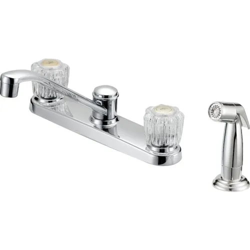 F8F11105CP-JPA1 Home Impressions Double Acrylic Handle 1.8 GPM Kitchen Faucet With Side Sprayer