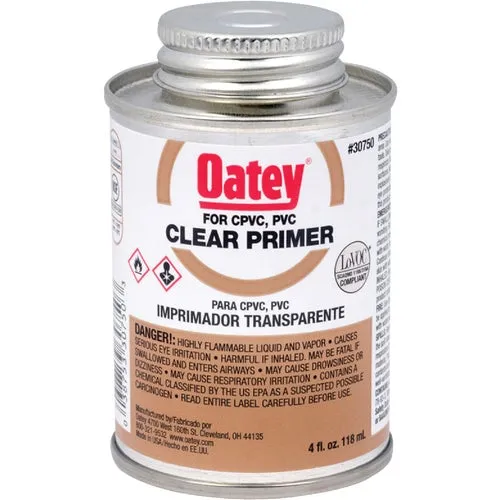 30750 Oatey Clear Pipe and Fitting Primer for PVC/CPVC