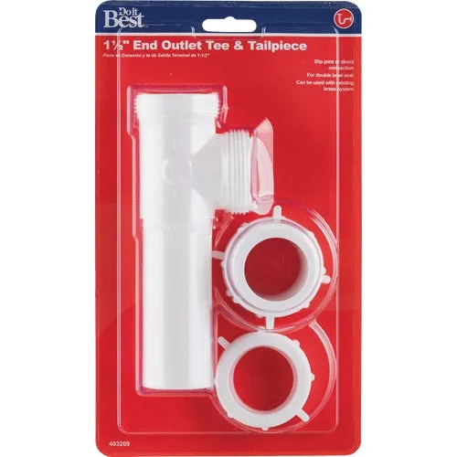403209 Do it Plastic End Outlet Tee And Tailpiece