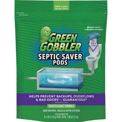 G0017A6 Green Gobbler Septic Saver Septic Tank Treatment