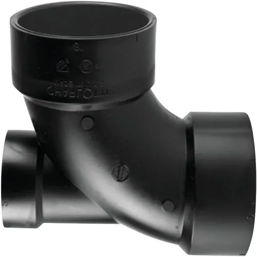 ABS 00303  0800HA Charlotte Pipe 90 Deg. w/Low Heel Inlet ABS Elbow