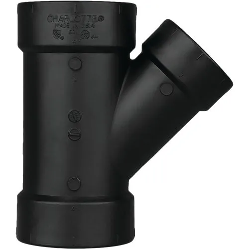 ABS 00601  1000HA Charlotte Pipe Reducing ABS Wye