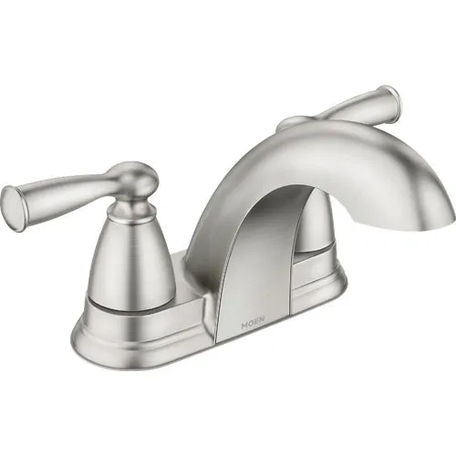 84942 Moen Banbury 2-Lever Handle Low-Arc Bathroom Faucet with Pop-Up