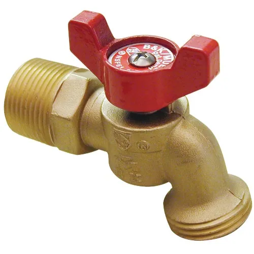 103-053HN B&K ProLine Quartermaster Series 1/2 In. MIP x 3/4 In. Male Hose Thread Brass Hose Bibb