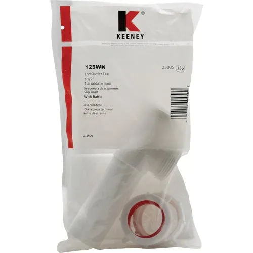 125WK Plastic End Outlet Tee And Tailpiece Slip-Joint