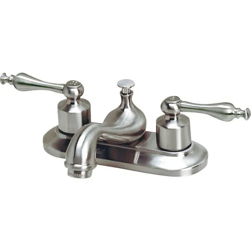 F5111020CP-JPA3 Home Impressions 2 Metal Lever Handle 4 In. Centerset Bathroom Faucet with Pop-Up