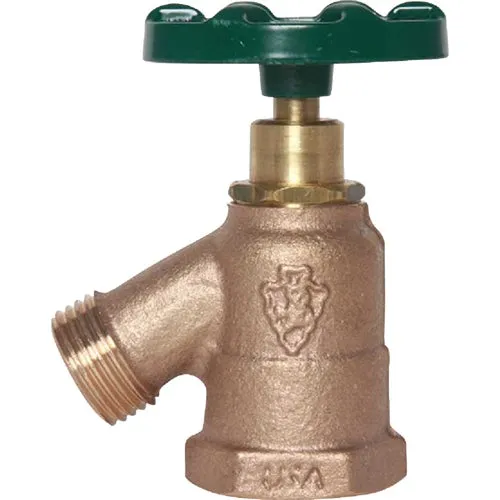 930LF Arrowhead Brass 1 In. FIP X 3/4 In. Hose Thread Garden Valve Bent Nose
