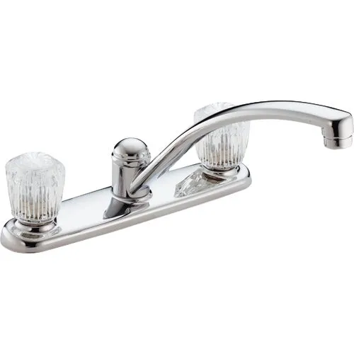2102LF Delta Classic Double Acrylic Handle Kitchen Faucet without Sprayer Image